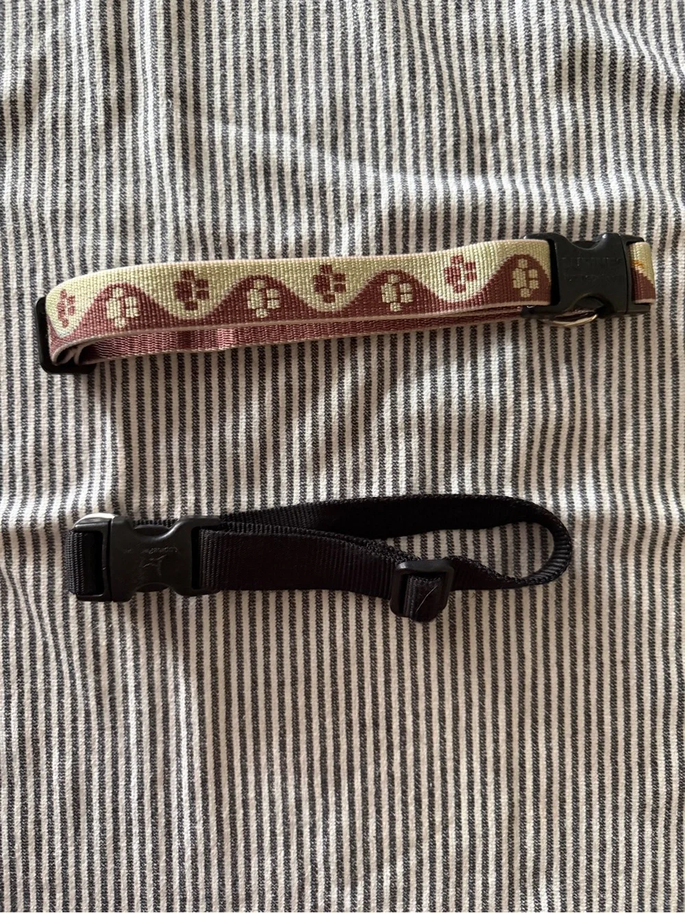 B2G1 FREE Lupine Dog Collar Bundle Brown Cream Pattern + Black Adjustable Collar
